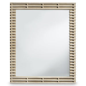 Bernhardt Bernhardt Asana Wire-brushed Oak Slatted Wall Mirror with Zen Inspired Frame 312334