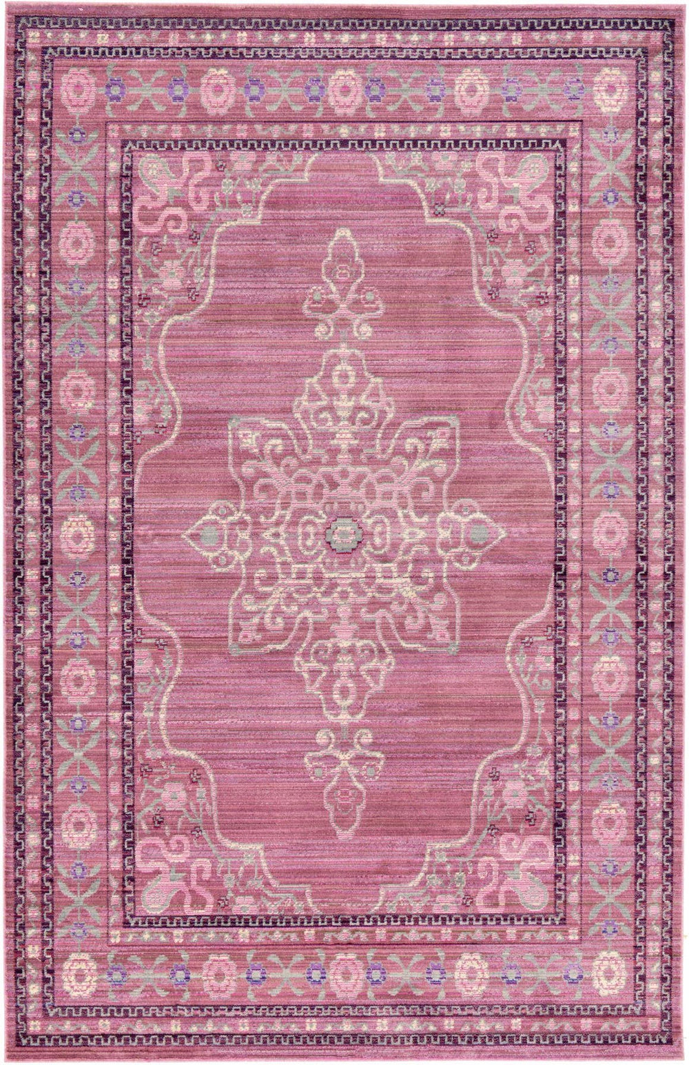 Unique Loom Pink 5' 1 X 8' Austin Rug – Soft Pink Elegance For Living Rooms & Bedrooms, Warmth & Style Included! Pink  3123844-unique-loom