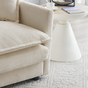 English Elm Sofa Set Two Piece Chenille Upholstered Living Room Couch with Deep Foam Seating W714S00898
