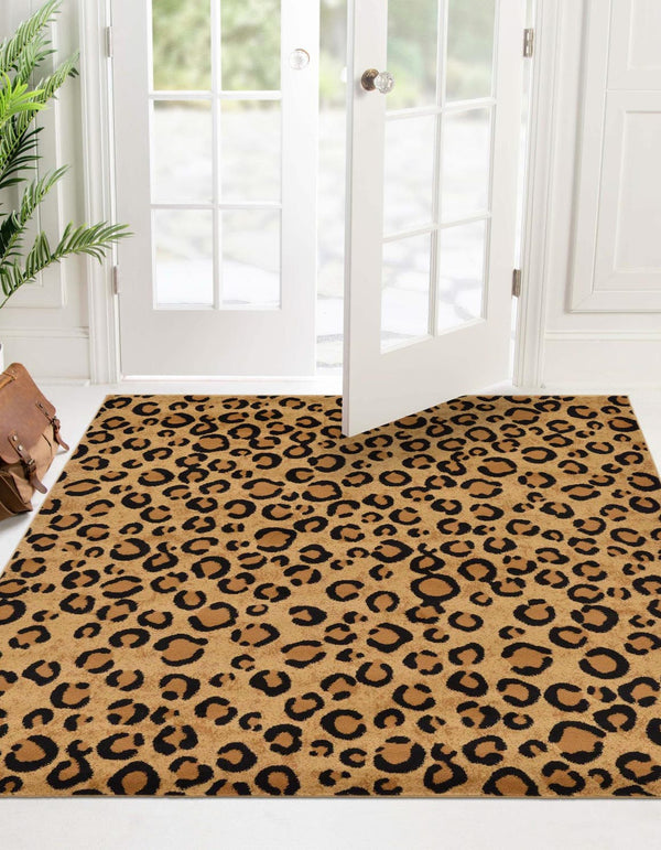 Unique Loom Light Wildlife Runner Rug - 3' X 10' Size For Natural Texture And Comfort In Corridors & Spaces Brown  3125063-unique-loom