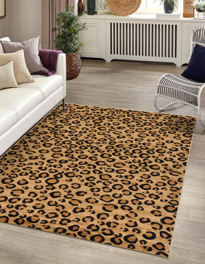 Unique Loom Light Wildlife Runner Rug - 3' X 10' Size For Natural Texture And Comfort In Corridors & Spaces Brown  3125064-unique-loom