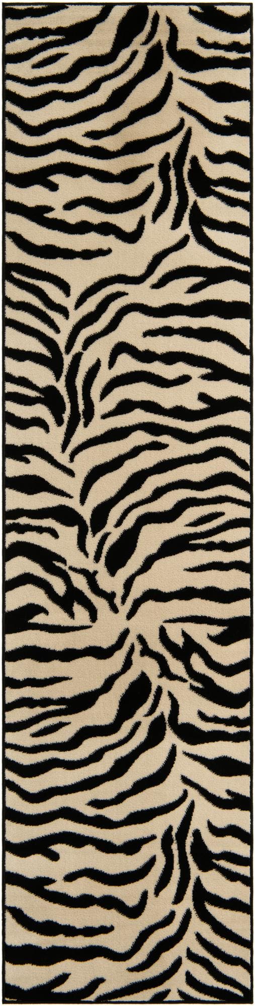 Unique Loom Light Wildlife Runner Rug - 3' X 10' Size For Natural Texture And Comfort In Corridors & Spaces Ivory  3125072-unique-loom