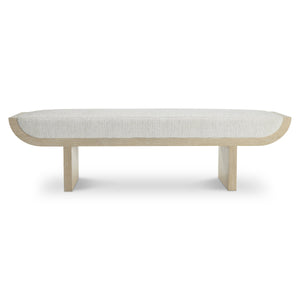 Bernhardt Asana Wire-brushed Oak Upholstered Bench for Bedroom or Entryway