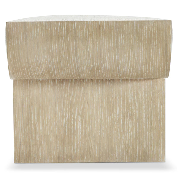 Bernhardt Asana Wire-brushed Oak Upholstered Bench for Bedroom or Entryway