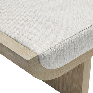 Bernhardt Asana Wire-brushed Oak Upholstered Bench for Bedroom or Entryway