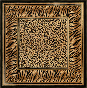 Unique Loom Cream Wildlife-inspired 5'3" X 8' Area Rug – Elegant Soft Palette For Indoor & Outdoor Spaces Brown  3125112-unique-loom