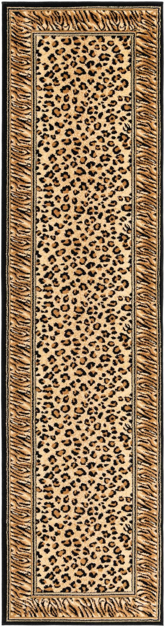 Unique Loom Cream Wildlife-inspired 5'3" X 8' Area Rug – Elegant Soft Palette For Indoor & Outdoor Spaces Brown  3125114-unique-loom