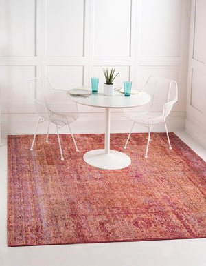 Unique Loom Green 6' 1 X 9' Austin Rug – Embrace Nature's Charm With A Fresh, Durable Addition To Your Home Decor Red  3125267-unique-loom