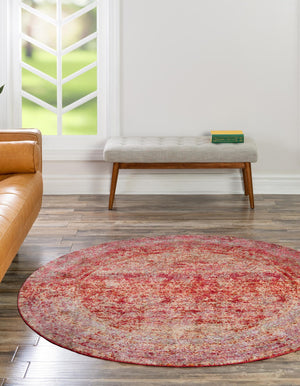 Unique Loom Green 6' 1 X 9' Austin Rug – Embrace Nature's Charm With A Fresh, Durable Addition To Your Home Decor Red  3125268-unique-loom