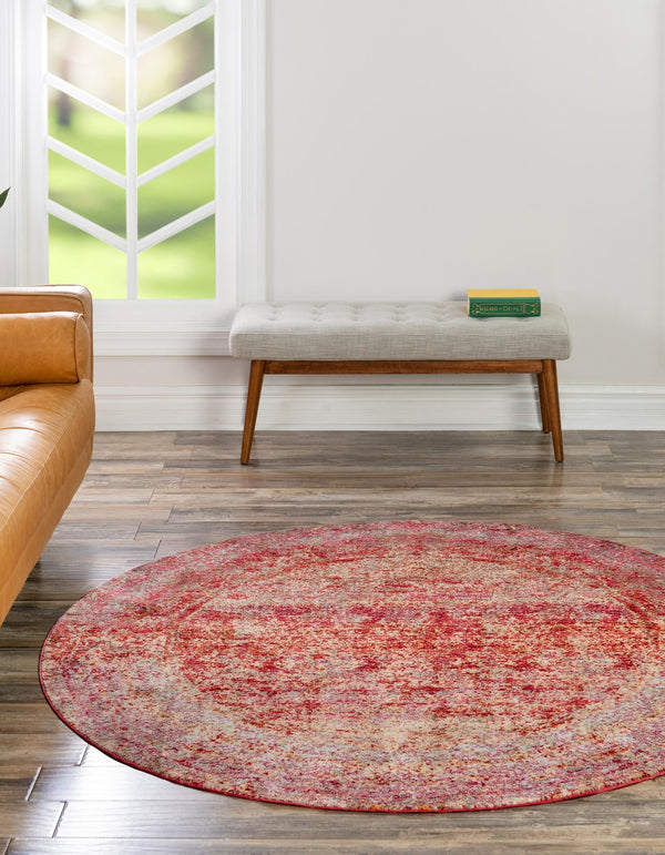 Unique Loom Green 6' 1 X 9' Austin Rug – Embrace Nature's Charm With A Fresh, Durable Addition To Your Home Decor Red  3125268-unique-loom