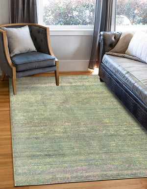 Unique Loom Gray Austin Collection 10' X 13' Rug - Versatile, Stylish Design For Modern Living Spaces Green  3133603-unique-loom