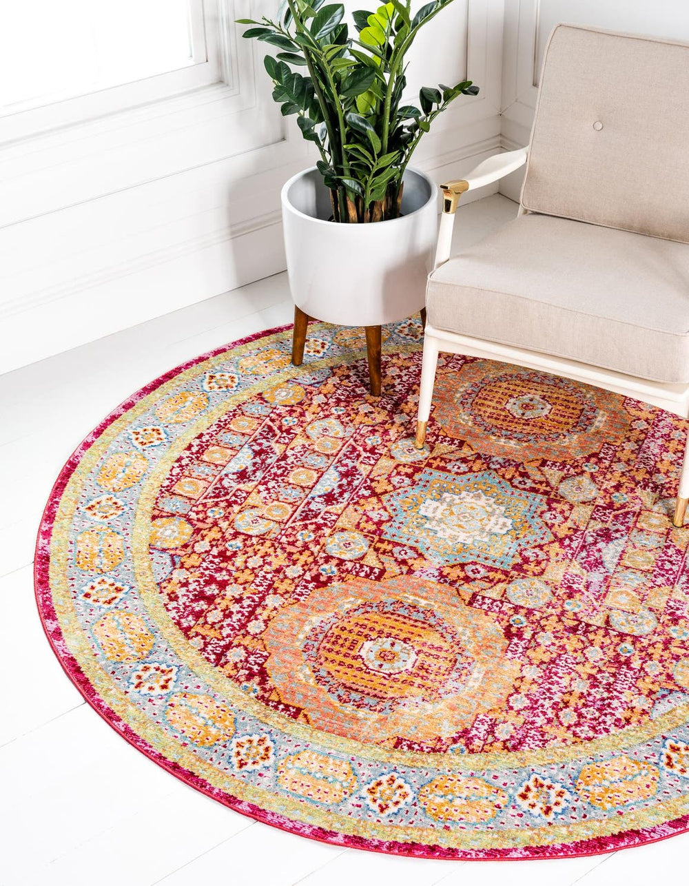 Unique Loom Gold Austin Rug - Luxurious 5'1" X 8' Design For Sophisticated Spaces, Adds Opulence & Comfort Blue  3125311-unique-loom