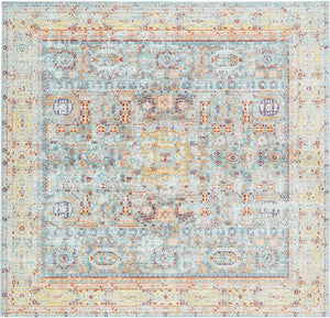 Unique Loom Gold Austin Rug - Luxurious 5'1" X 8' Design For Sophisticated Spaces, Adds Opulence & Comfort Blue  3125323-unique-loom