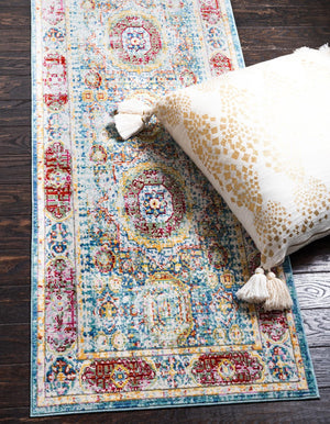 Unique Loom Gold Austin Rug - Luxurious 5'1" X 8' Design For Sophisticated Spaces, Adds Opulence & Comfort Blue  3125337-unique-loom