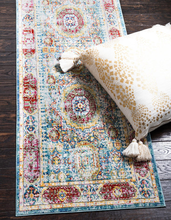 Unique Loom Gold Austin Rug - Luxurious 5'1" X 8' Design For Sophisticated Spaces, Adds Opulence & Comfort Blue  3125337-unique-loom