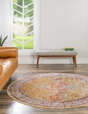 Unique Loom Gold Austin Rug - Luxurious 5'1" X 8' Design For Sophisticated Spaces, Adds Opulence & Comfort Gold  3125348-unique-loom