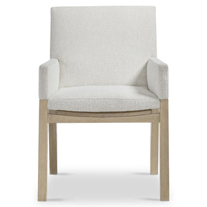 Bernhardt Asana Sculptural Ash Frame Accent Chair with Plush Upholstered Seat
