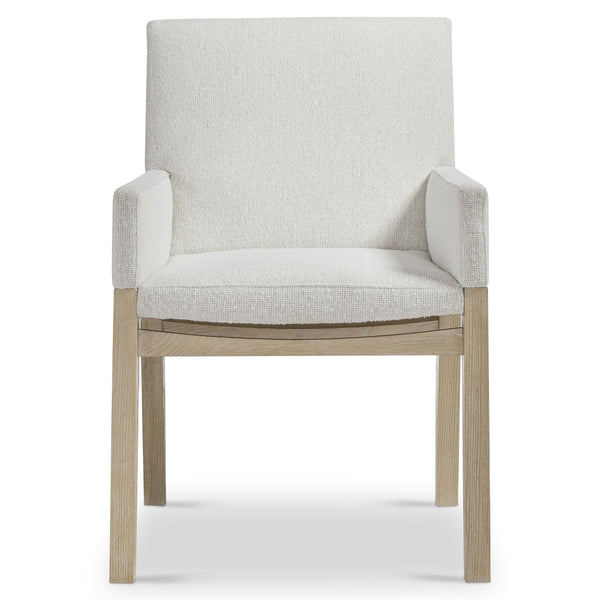 Bernhardt Asana Sculptural Ash Frame Accent Chair with Plush Upholstered Seat