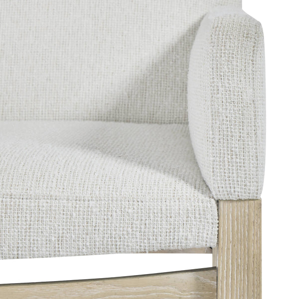Bernhardt Asana Sculptural Ash Frame Accent Chair with Plush Upholstered Seat