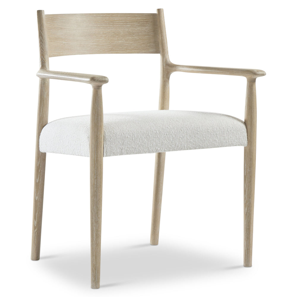 Bernhardt Bernhardt Asana Oak Arm Chair with Open Back and Japandi Minimalist Style 312548