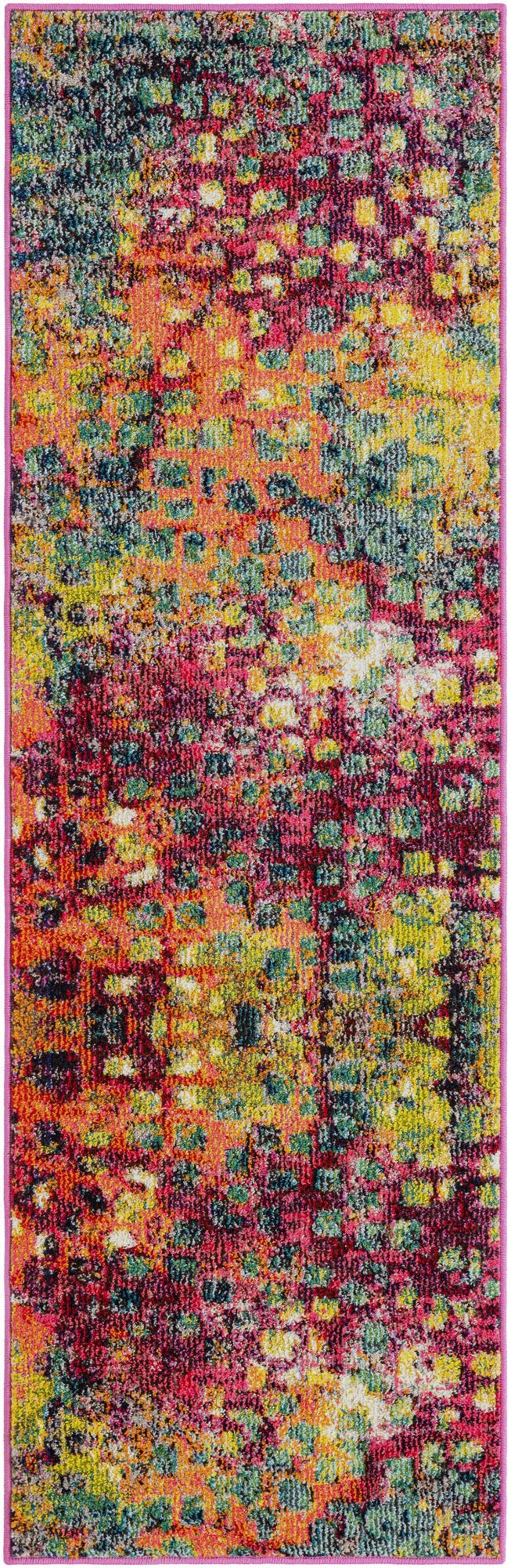 Unique Loom Multi 2' X 6'1" Jardin Runner - Vibrant Colors And Intricate Patterns For Artistic Hallway Décor Multi  3126075-unique-loom