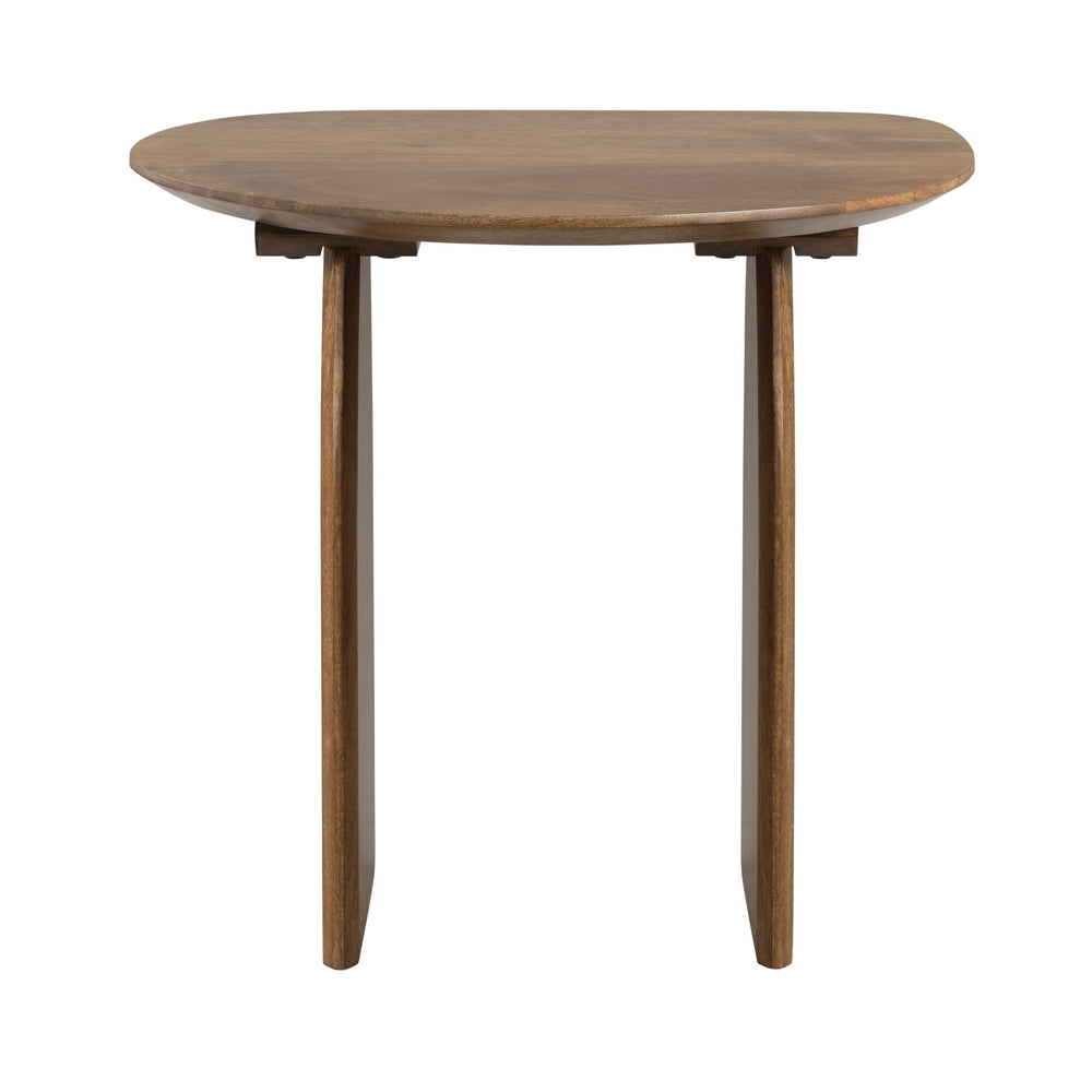Crestview Collection Transitional Round End Table In Solid Mango Wood – Stylish & Modern Accent For Any Living Space Brown Solid Wood Cvfnr4625