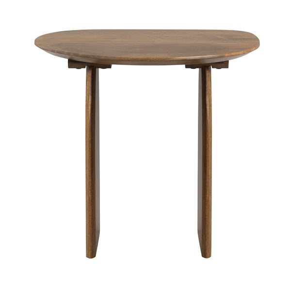 Crestview Collection Transitional Round End Table In Solid Mango Wood – Stylish & Modern Accent For Any Living Space Brown Solid Wood Cvfnr4625