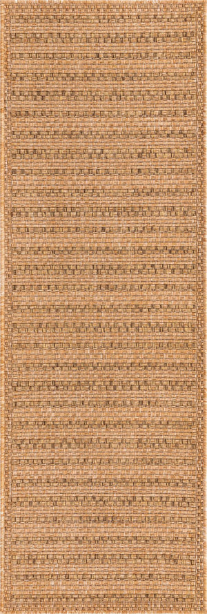 Unique Loom Light Outdoor Border Rug - Durable, Elegant Design For Patios And Decks, Perfect For Any Space Brown  3126505-unique-loom