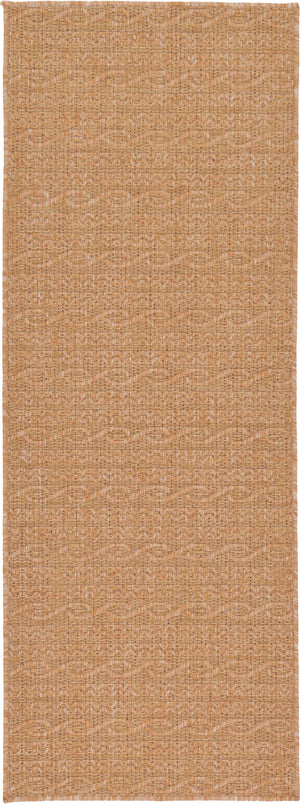 Unique Loom Light Outdoor Modern 6 Ft Runner Rug - Weather-resistant, Stylish Accent For Patios And Entryways Brown  3126528-unique-loom