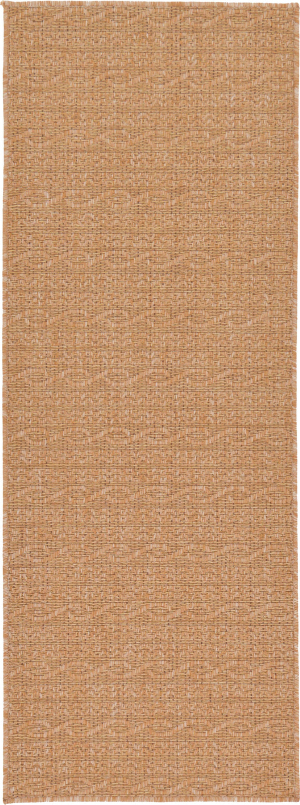 Unique Loom Light Outdoor Modern 6 Ft Runner Rug - Weather-resistant, Stylish Accent For Patios And Entryways Brown  3126528-unique-loom