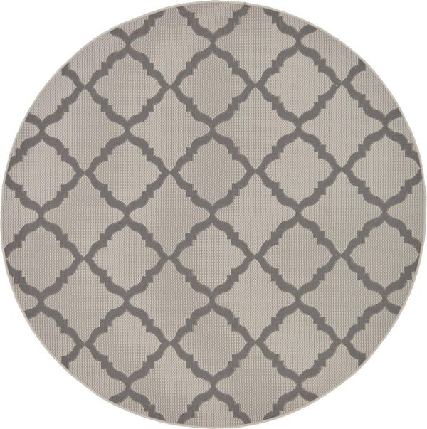 Unique Loom Gray Outdoor Trellis Rug - Stylish 3'3" X 5'1" Design For Indoor & Outdoor Spaces With Durability Gray  3126692-unique-loom