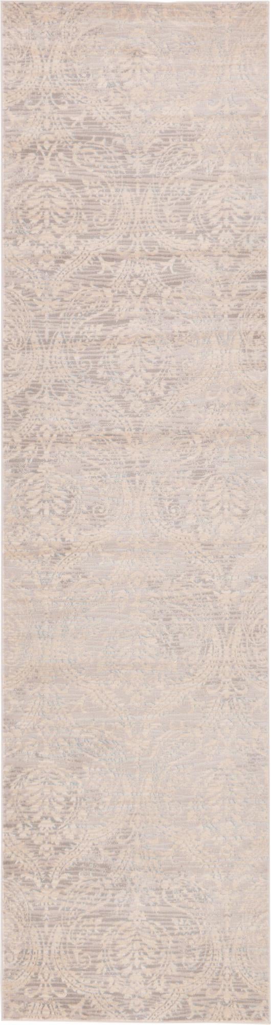 Unique Loom Blue Paris Collection Rug - Stylish And Compact Design For Modern Entryways And Accent Areas Gray  3127090-unique-loom