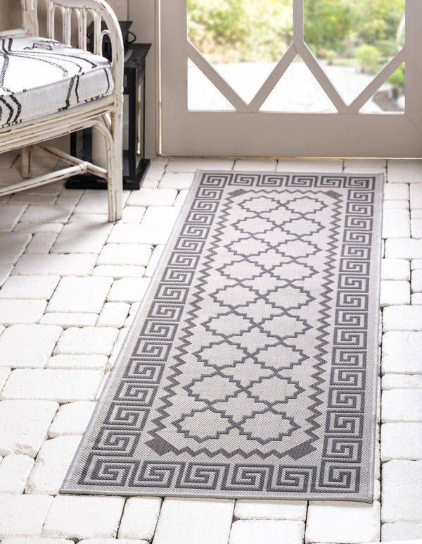 Unique Loom Gray Outdoor Trellis Rug – Durable, Stylish Design For Patios And Entryways – Perfect For Any Space Gray  3127179-unique-loom