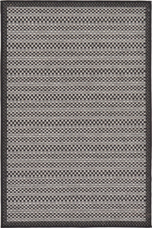Unique Loom Tan Outdoor Border Collection 2' 2" X 6' 1" Runner Rug – Durable, Stylish, Perfect For Any Space Gray  3127194-unique-loom