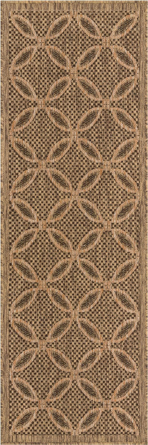 Unique Loom Light Outdoor Trellis Rug For Patio And Garden – Durable, Stylish Design For Small Spaces Brown  3127213-unique-loom