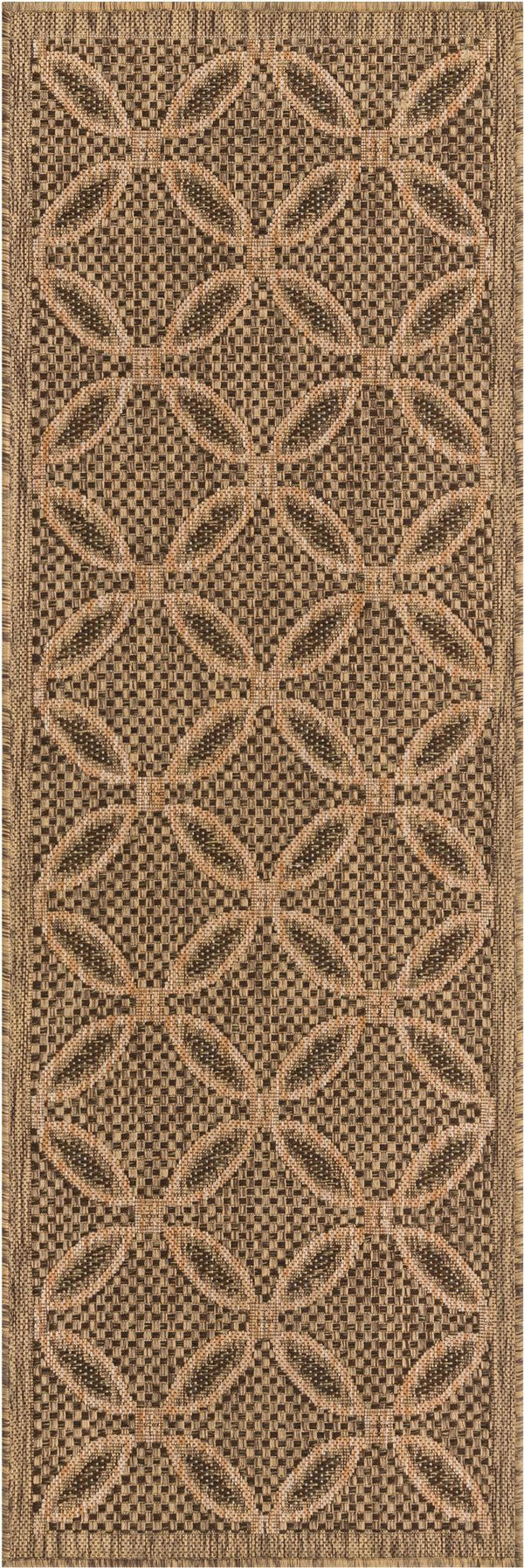 Unique Loom Light Outdoor Trellis Rug For Patio And Garden – Durable, Stylish Design For Small Spaces Brown  3127213-unique-loom