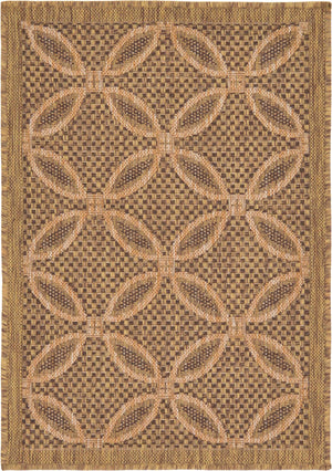 Unique Loom Light Outdoor Trellis Rug For Patio And Garden – Durable, Stylish Design For Small Spaces Brown  3127214-unique-loom