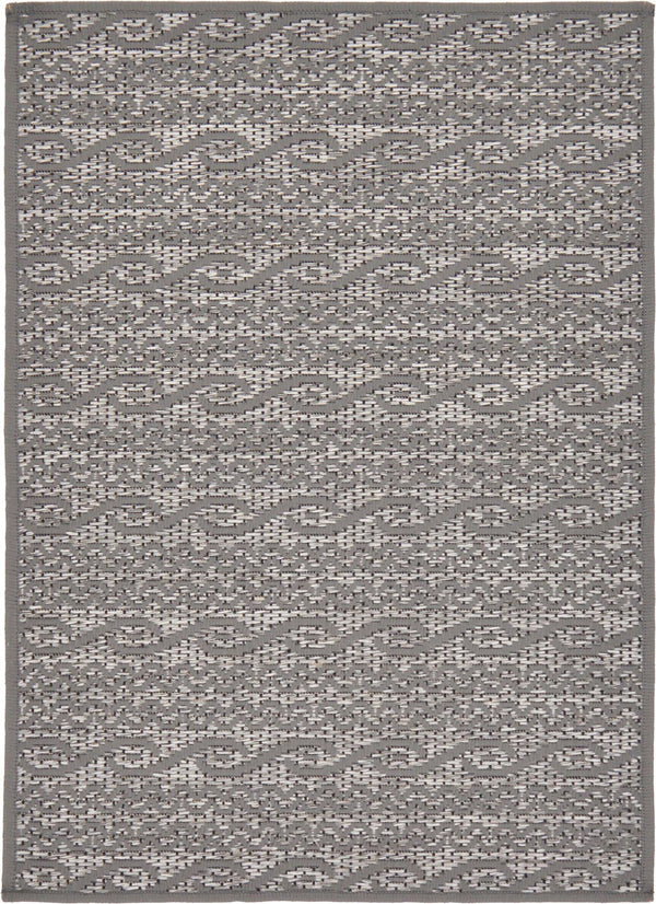 Unique Loom Gray Outdoor Modern Rug – Stylish And Durable Solution For Entryways And Patios In Neutral Tones Gray  3127222-unique-loom
