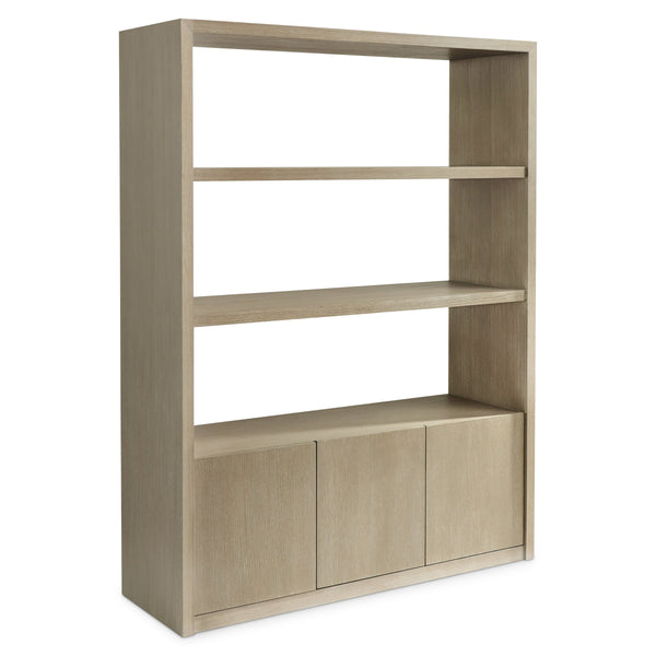 Bernhardt Bernhardt Asana Wire-brushed Oak Etagere with Open Shelves and Concealed Storage 312812