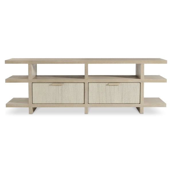 Bernhardt Asana Oak and Woven Danish Cord Console with Drawers for Entryway