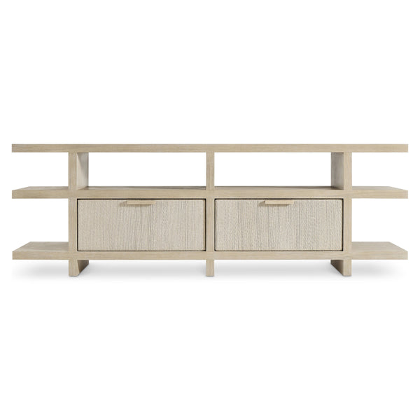 Bernhardt Asana Oak and Woven Danish Cord Console with Drawers for Entryway