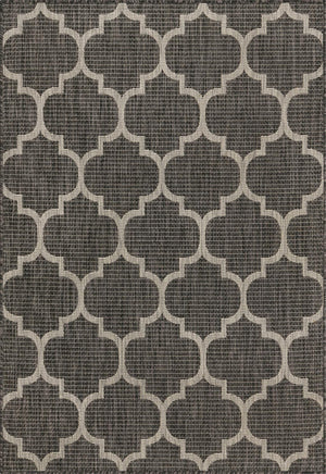 Unique Loom Black Outdoor Trellis Rug - Elegant 4' 1" X 6' 1" Design For Stylish Patios And Decks Black  3128981-unique-loom