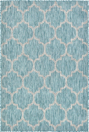 Unique Loom Gray Outdoor Trellis For Climbing Plants - Stylish 4'1" X 6'1" Support For Your Garden Decor Aquamarine  3129023-unique-loom