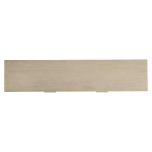 Bernhardt Asana Wire-brushed Oak Console Table with Woven Cord Drawers and Open Shelves