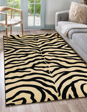Unique Loom Cream 10 Ft Wildlife Runner Rug – Soft, Stylish Addition To Elevate Your Home Décor With Elegance Cream  3129949-unique-loom