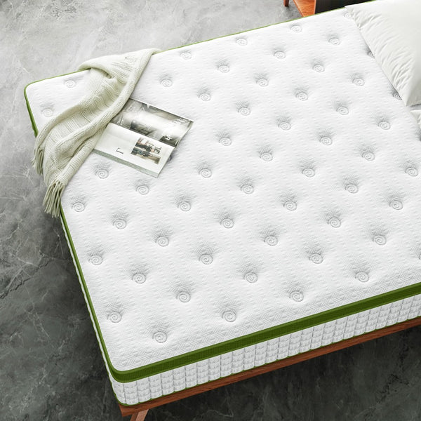 English Elm 12 Inch Queen Hybrid Mattress Gel Foam Pocket Coils Pressure Relief Cool Knit Cover B2716P242975