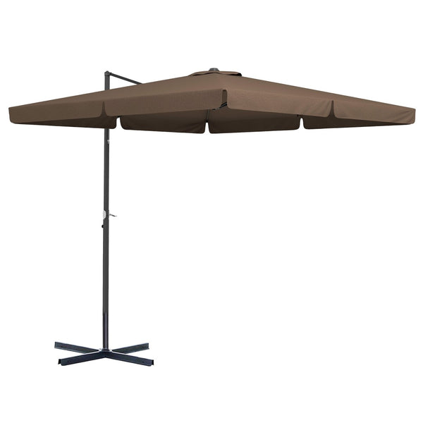 English Elm Outsunny 10' Square Cantilever Patio Umbrella With Tilt, Crank, Air Vent For Backyard Shade Retreat W2225P174164-GIGA
