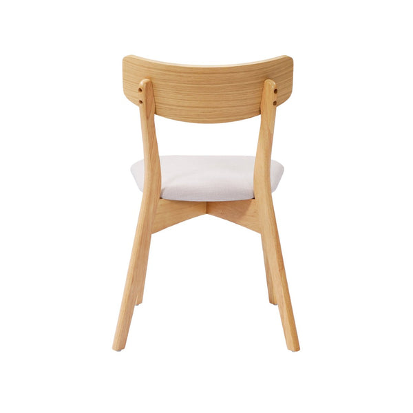 English Elm Mid-century Modern Upholstered Dining Chairs Set of 4 with Rubberwood Splayed Legs Light Beige,Natural N768P189387B_4