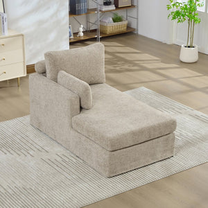 English Elm 31.69" Chenille Modular Sofa Bed with Pocketed Springs for Apartments and Studios W3189P438359