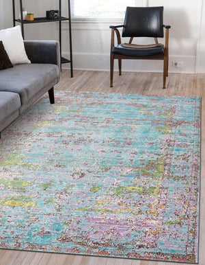 Unique Loom Blue 3' X 10' Austin Runner Rug - Elegant Deep Blue Color For Hallways And Entryways, Durable Weave Blue  3131560-unique-loom